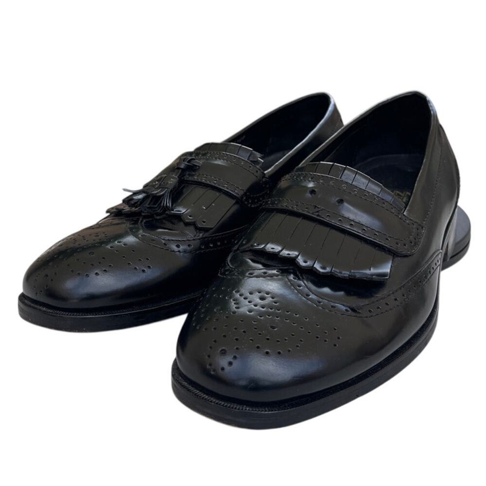 Mens Nunn Bush Leather Slip-On Wingtip Kiltie Tassel Loafer Shoes SZ 9 Black
